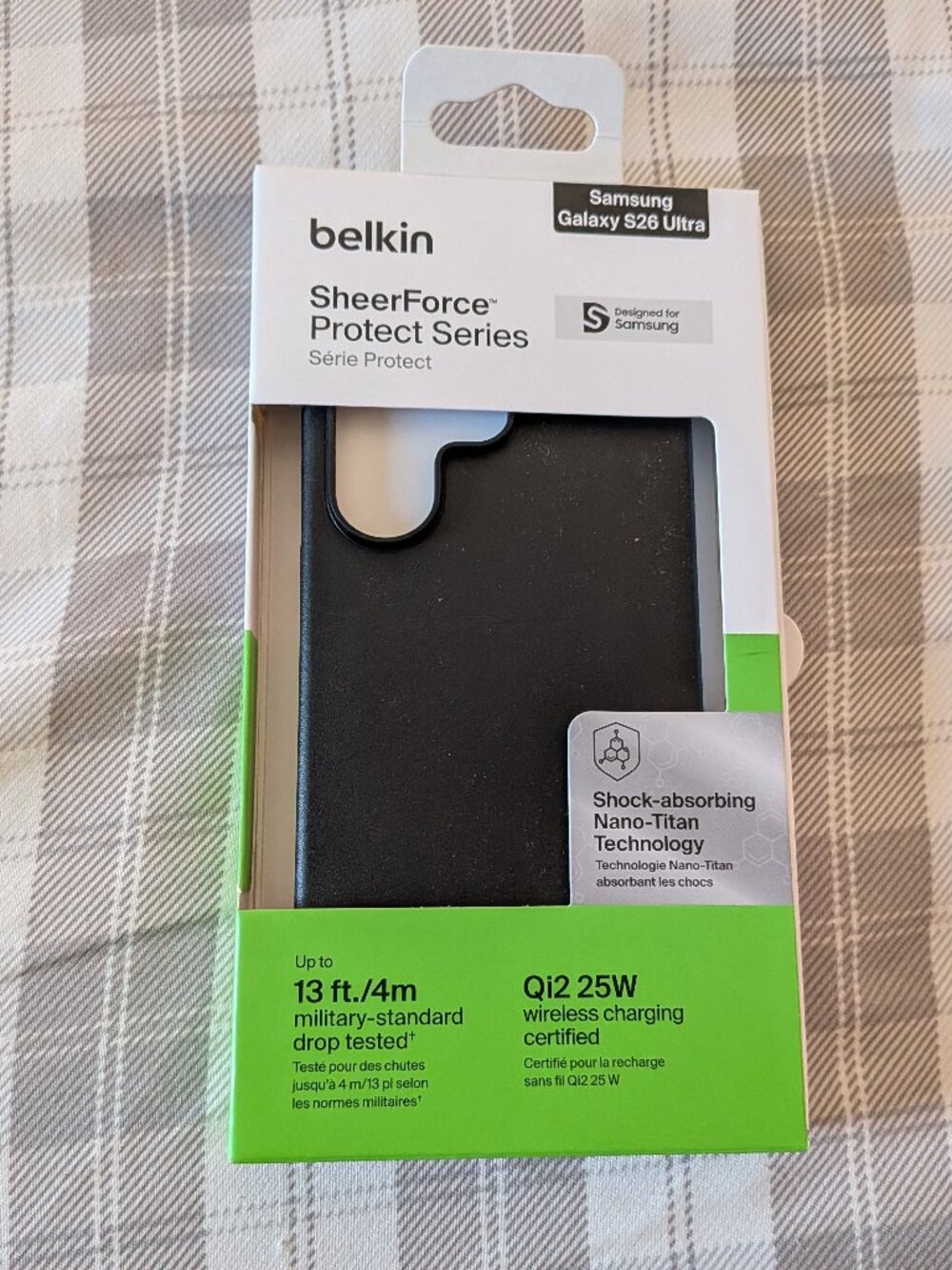 Belkin SheerForce Protect Series Phone Case Samsung Galaxy S26 Ultra Matte Black